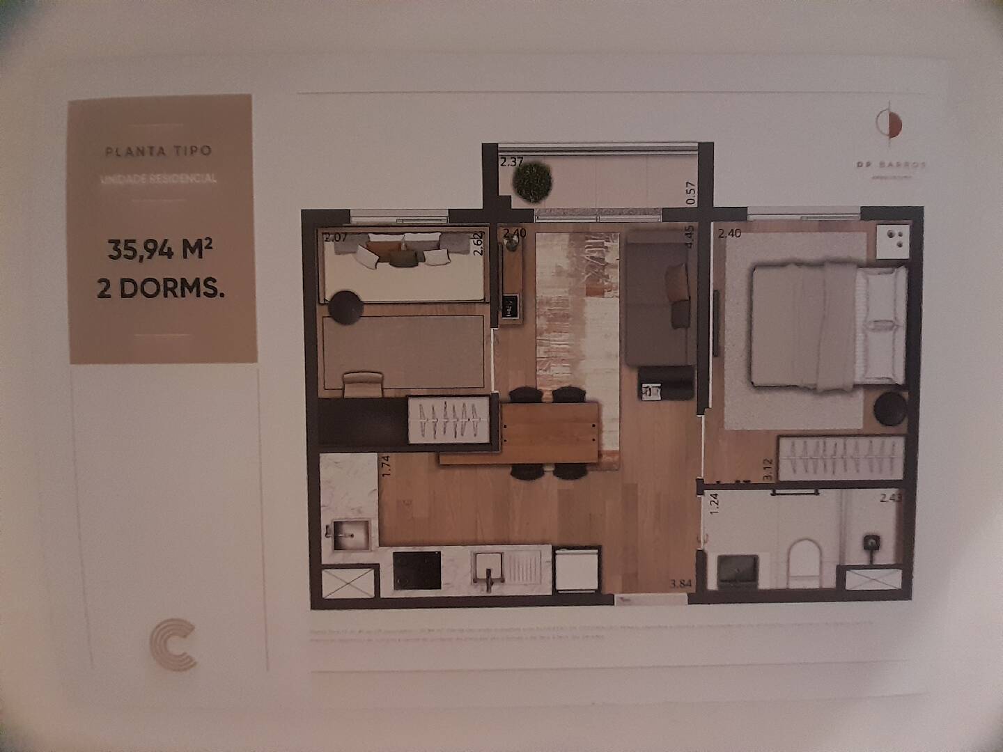 Apartamento, 2 quartos, 37 m² - Foto 2