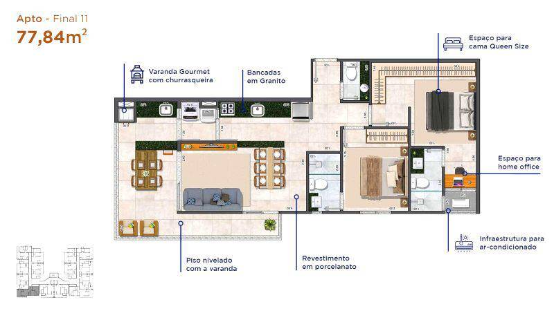 Apartamento, 2 quartos, 40 m² - Foto 10