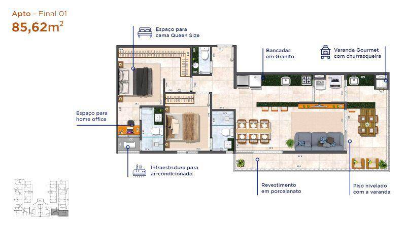 Apartamento, 2 quartos, 40 m² - Foto 13