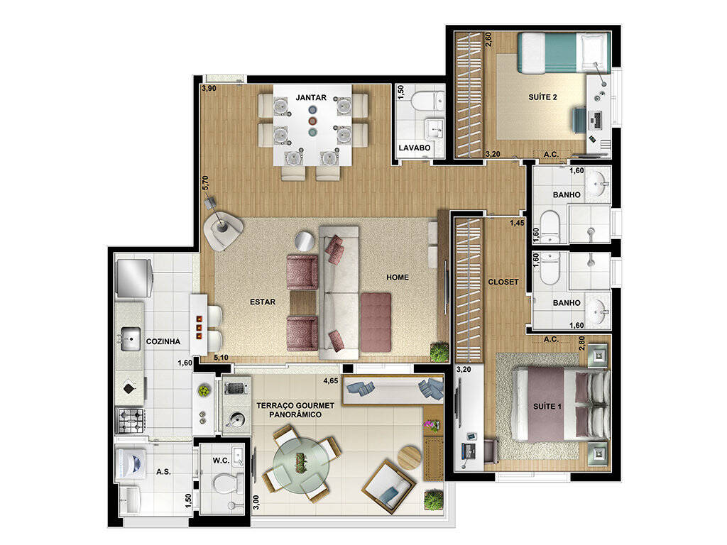 Apartamento, 2 quartos, 89 m² - Foto 27