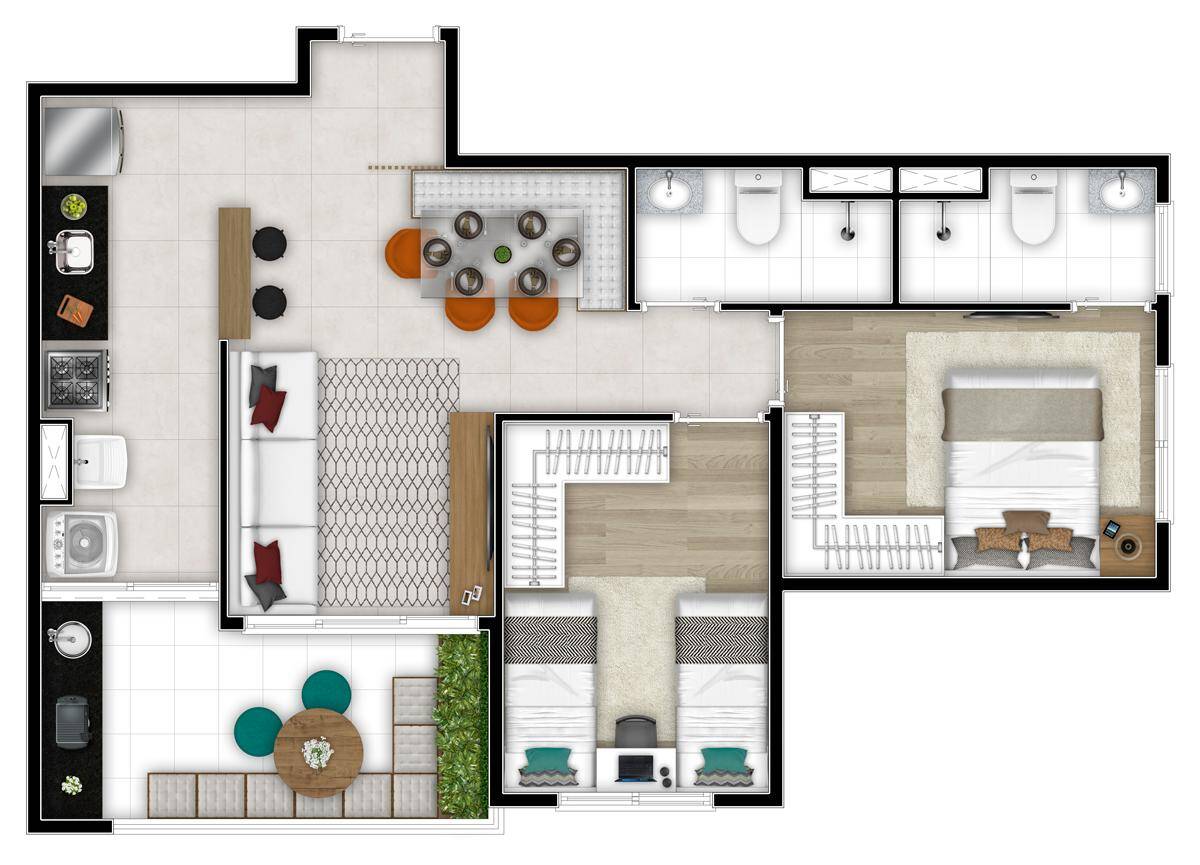 Apartamento, 2 quartos, 56 m² - Foto 13