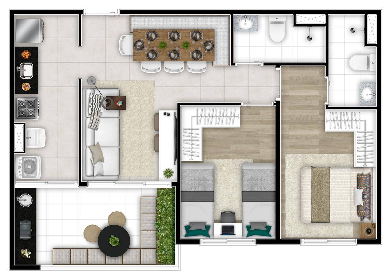 Apartamento, 2 quartos, 56 m² - Foto 14